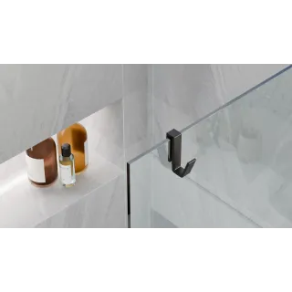 Excellent Haczyk do mocowania na szybie o grubości 6-10 mm, grafit szczotkowany KAEX.5095.AB