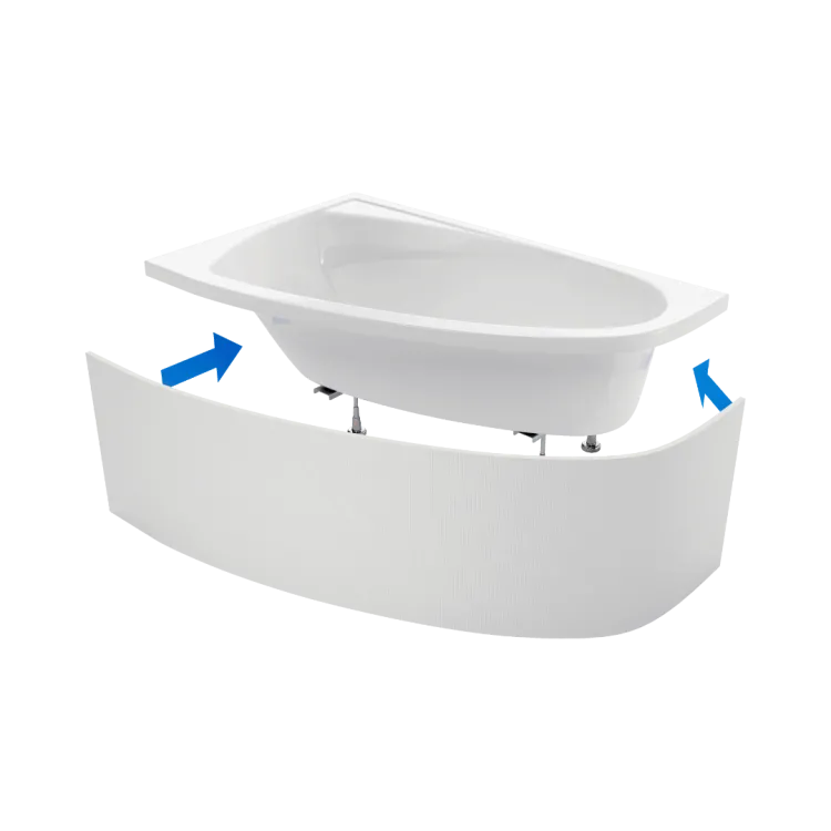 Excellent Flex obudowa do zabudowy wanny narożnej płytkami OBEX.N.250WH