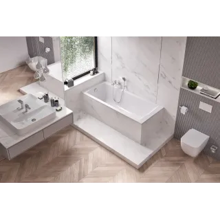 Excellent Aquaria wanna prostokątna 140x70 cm, biały połysk WAEX.AQU14WH