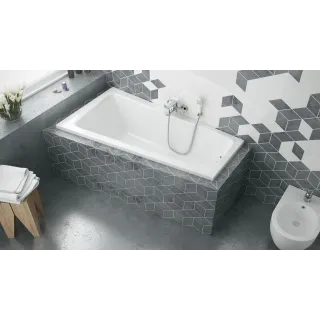 Excellent Ava Side wanna narożna 150x80 cm prawa, biały połysk WAEX.AVP15WH