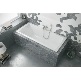 Excellent Aquaria wanna prostokątna 140x70 cm, biały połysk WAEX.AQU14WH