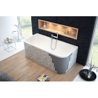 Excellent Arana wanna prostokątna 180x85 cm przyścienna, biały połysk WAEX.ARA18WH