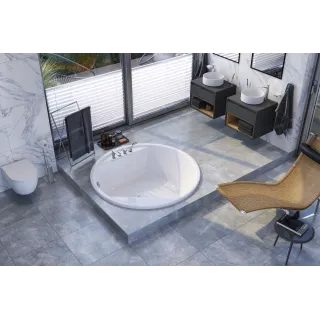 Excellent Great Arc wanna okrągła 160 cm, biały połysk WAEX.GRE16WH