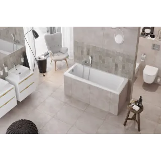 Excellent Ava wanna prostokątna 170x70 cm, biały połysk WAEX.AVA17WH