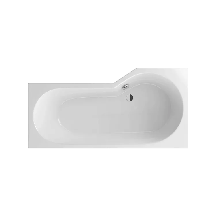 Excellent Be Spot wanna narożna 160x80 cm lewa, biały połysk WAEX.BSL16WH