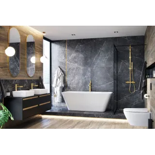 Excellent Lila 2.0 wanna prostokątna 160x73 cm wolnostojąca, biały połysk WAEX.LIL2.160.WHW