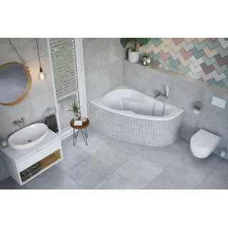 Excellent Newa Plus wanna narożna 150x95 cm lewa, biały połysk WAEX.NEL15WH