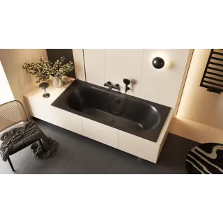 Excellent Oceana Slim wanna prostokątna 180X80 cm czarny mat WAEX.OCE18BLMS