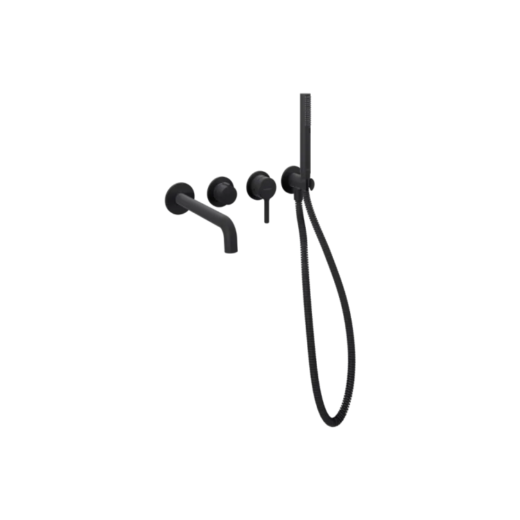 Excellent Delta Pi Zestaw wannowo-prysznicowy podtynkowy, 2 funkcyjny, czarny mat AREX.1244.K.02BL