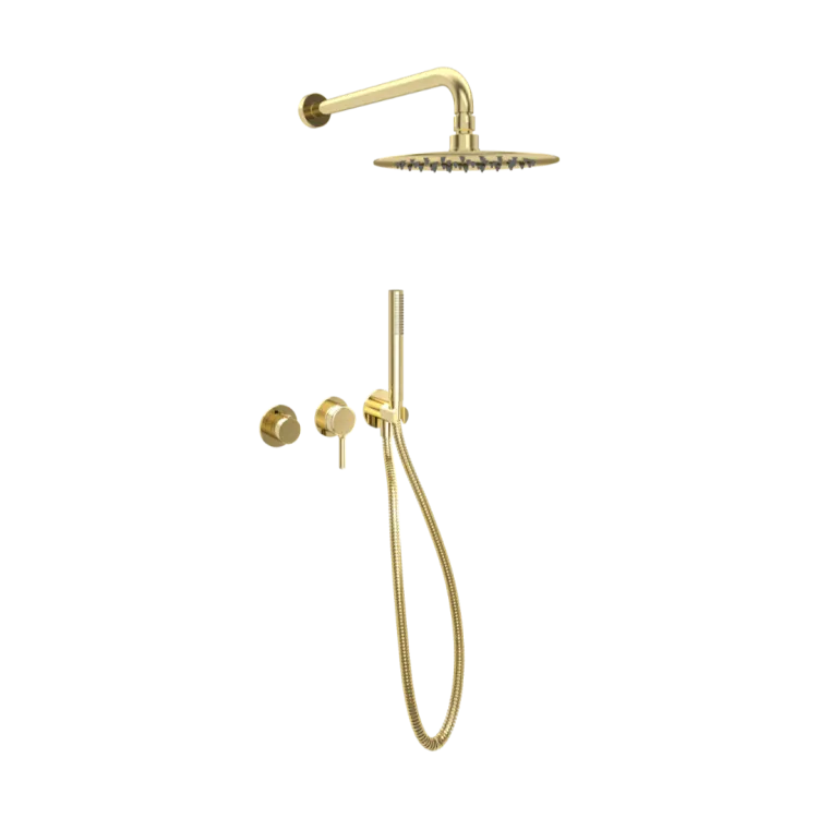 Excellent PI Zestaw prysznicowo-wannowy podtynkowy 2 funkcyjny, złoty połysk AREX.1244.K.03GL