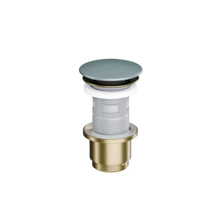 Excellent Design Korek klik-klak umywalkowo bidetowy, korpus złoty szczotkowany, pokrywa ceramiczna mint blue mat ARIN.1485.K.01