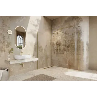 Excellent Delta PI bateria umywalkowa stojąca, złoty szczotkowany AREX.1211GB