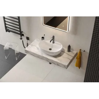 Excellent Delta PI bateria umywalkowa stojąca, czarny mat AREX.1211BL