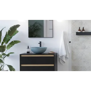 Excellent Glad bateria umywalkowa stojąca wysoka, czarny soft ARNL.1102BS