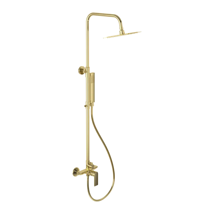 Excellent Glad Rain zestaw prysznicowy ścienny z deszczownicą 25 cm, złoty połysk ARNL.1181GL