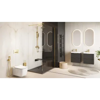 Excellent Glad Rain zestaw prysznicowy ścienny z deszczownicą 25 cm, złoty połysk ARNL.1181GL