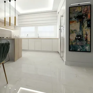 Ego Płytka ścienno-podłogowa Amarilo Bianco 60x60 cm Połysk (1,44)