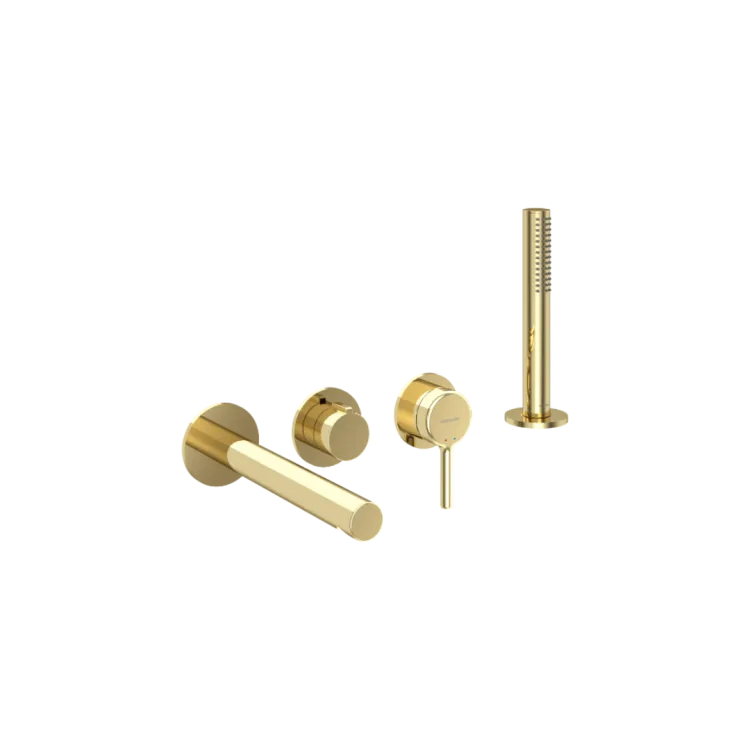 Excellent Pi Zestaw prysznicowo-wannowy podtynkowy , 2 funkcyjny, Dry box, złoty połysk AREX.1244.K.04GL