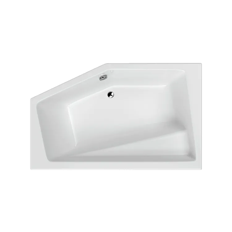 Excellent Vesper wanna narożna 160X100 cm lewa, bialy połysk WAEX.VEL16WH