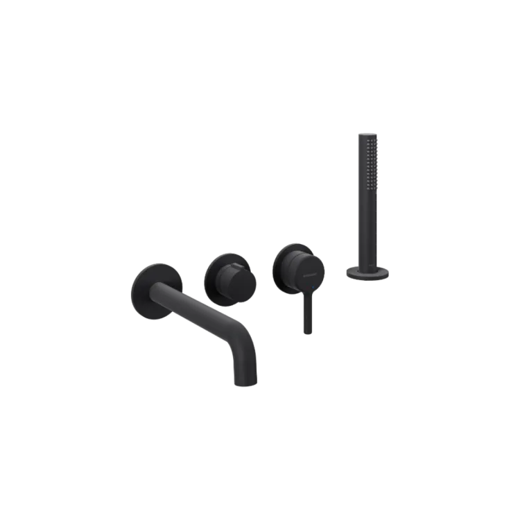 Excellent Delta Pi Zestaw prysznicowo-wannowy podtynkowy, 2 funkcyjny, Dry box, czarny mat AREX.1244.K.05BL