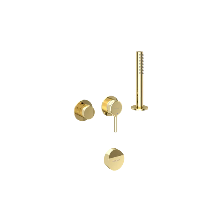 Excellent Pi Zestaw prysznicowo-wannowy podtynkowy, 2 funkcyjny, Dry Box, syfon Hover, złoty połysk AREX.1244.K.06GL