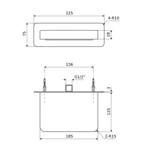 Excellent Krotos zestaw prysznicowo-wannowy bateria podtynkowa, 3 funkcyjna, termostatyczny, wylewka kaskadowa, chrom AREX.SET.8