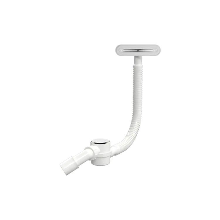 Excellent LINE system odpływowo-przelewowy biały połysk, BEZ ROZETY ARIN.LINE.WH