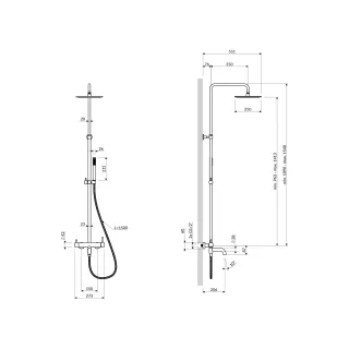 Omnires Y system wannowy natynkowy, chrom połysk Y1234MCR