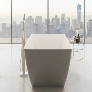 Omnires PARMA bateria wannowa wolnostojąca, chrom/biały połysk PM7433CRB