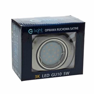 OCZKO OKRĄGŁE GU10 1X5W LED SATYNA EKZ2570