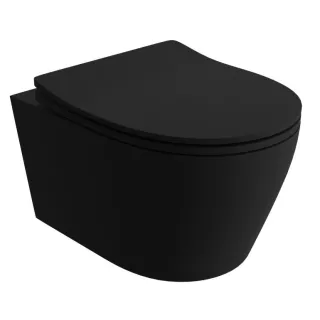 RaCer Miska WC z deską TIVOLI czarny mat RACSET03TI504,