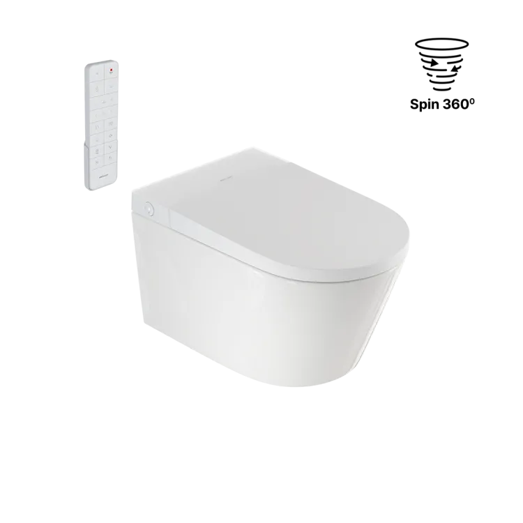 Excellent Montana miska WC z funkcją bidetu z systemem spłukiwania Spin 360, z pilotem, biały połysk CEEX.5024.595.D3.WH