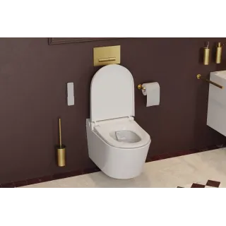 Excellent Montana miska WC z funkcją bidetu z systemem spłukiwania Spin 360, z pilotem, biały połysk CEEX.5024.595.D3.WH