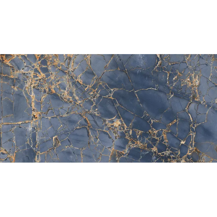 Egen Kazan Gold Blue 60X120 cm płytka gresowa niebieski marmur z żyłami półmat RECT. (1,44) GRIT GRANULA