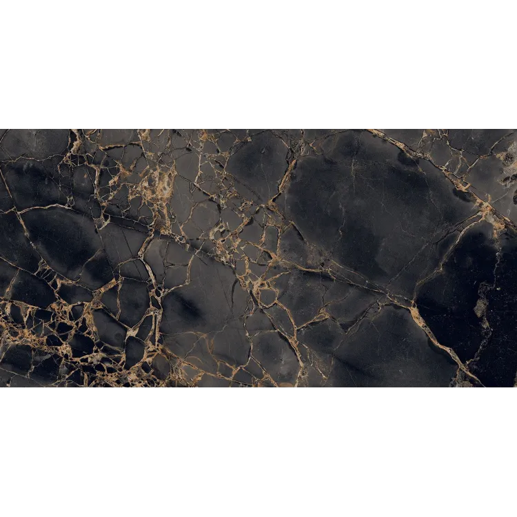 Egen Kazan Gold Black 60x120 cm płytka gresowa czarny marmur ze złotymi żyłami matowa RECT. (1,44) GRIT GRANULA