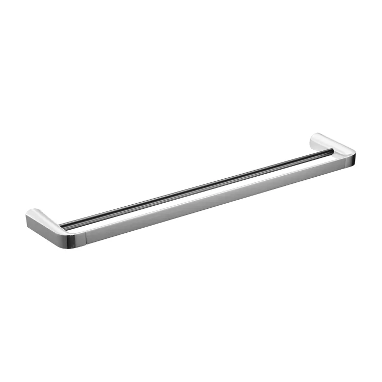 Omnires SACO wieszak na ręcznik podwójny, 64 cm, chrom/biały połysk SA54226CRB
