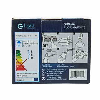 OCZKO OKRĄGŁE GU10 1X5W LED BIAŁE EKZ2556