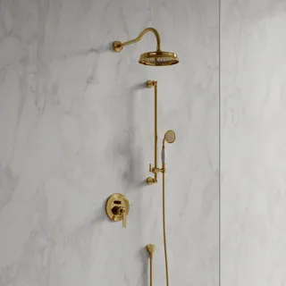 Omnires ARMANCE system prysznicowy podtynkowy, złoty połysk SYSAM20GL