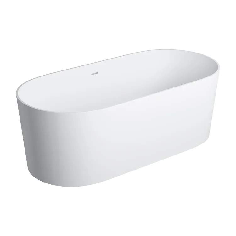 Omnires OVO M+ wanna wolnostojąca z przelewem 160 x 75 cm, biały mat OVO160WWZPBM