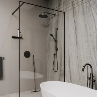 Omnires drążek prysznicowy, 66 cm, grafit szczotkowany DR12GR