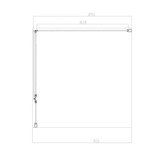 Omnires MANHATTAN element składowy: ścianka boczna, 90 cm, chrom połysk, szkło transparentne ADR90XCRTR