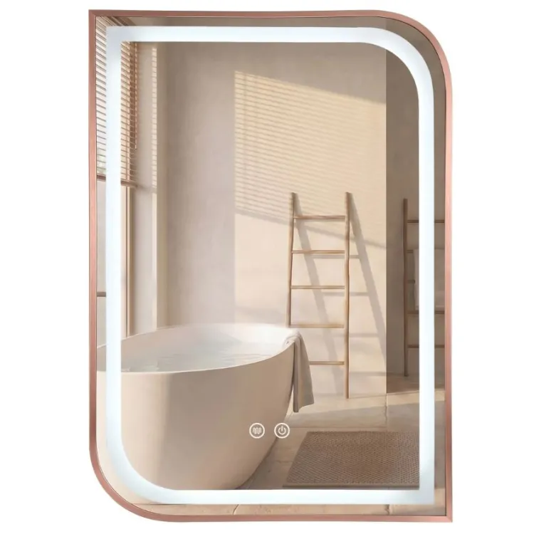 Rea LUSTRO LED ZONE 80X60 BRUSH ROSE GOLD HOM-00300