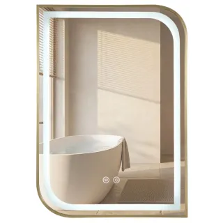 Rea LUSTRO LED ZONE 80X60 BRUSH GOLD HOM-00209