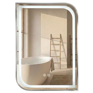 Rea LUSTRO LED ZONE 80X60 BRUSH NICKLE HOM-00301