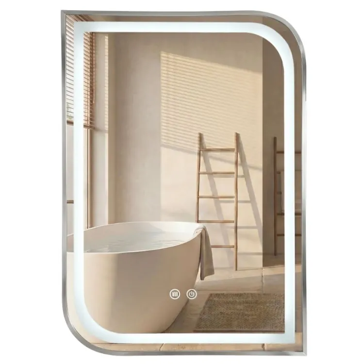 Rea LUSTRO LED ZONE 80X60 BRUSH NICKLE HOM-00301