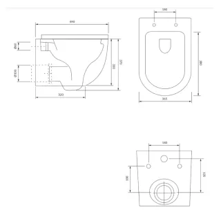 Omnires Ottawa Miska WC z deską wolnoopadającą biała