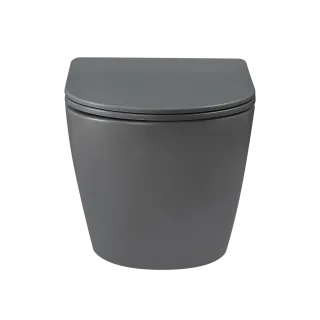 Invena MISKA WC PODWIESZANA, QFS, TAVRO OKRĄGŁA, Z DESKĄ WOLNOOPAD, SZARY CE-71-007-Y