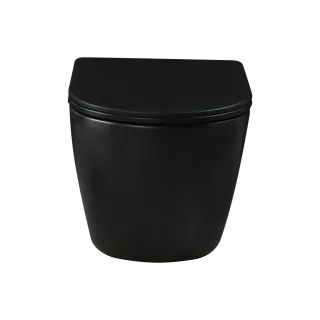 Invena MISKA WC PODWIESZANA, QFS, TAVRO OKRĄGŁA, Z DESKĄ WOLNOOPAD, CZARNY CE-71-005-Y