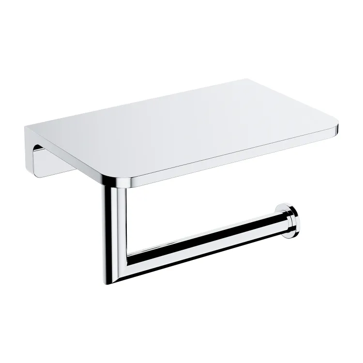 Omnires MODERN PROJECT uchwyt na papier toaletowy z półką, chrom połysk MP60511CR
