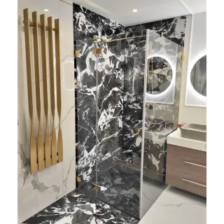 Terma Cyklon V Grzejnik łazienkowy 1600x410cm złoty